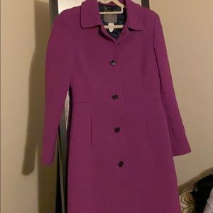 J Crew Double Cloth day coat orchid